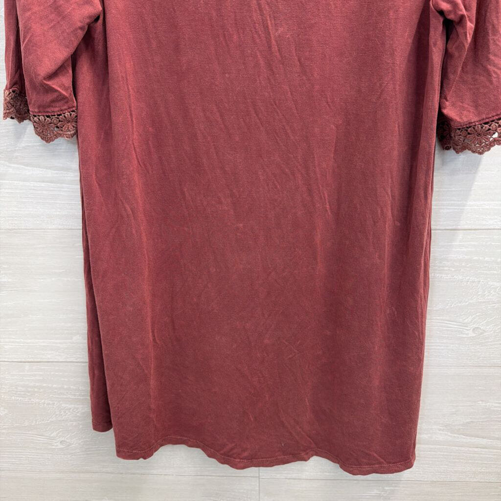 Altar'd State Mauve Long Sleeve Dress Small