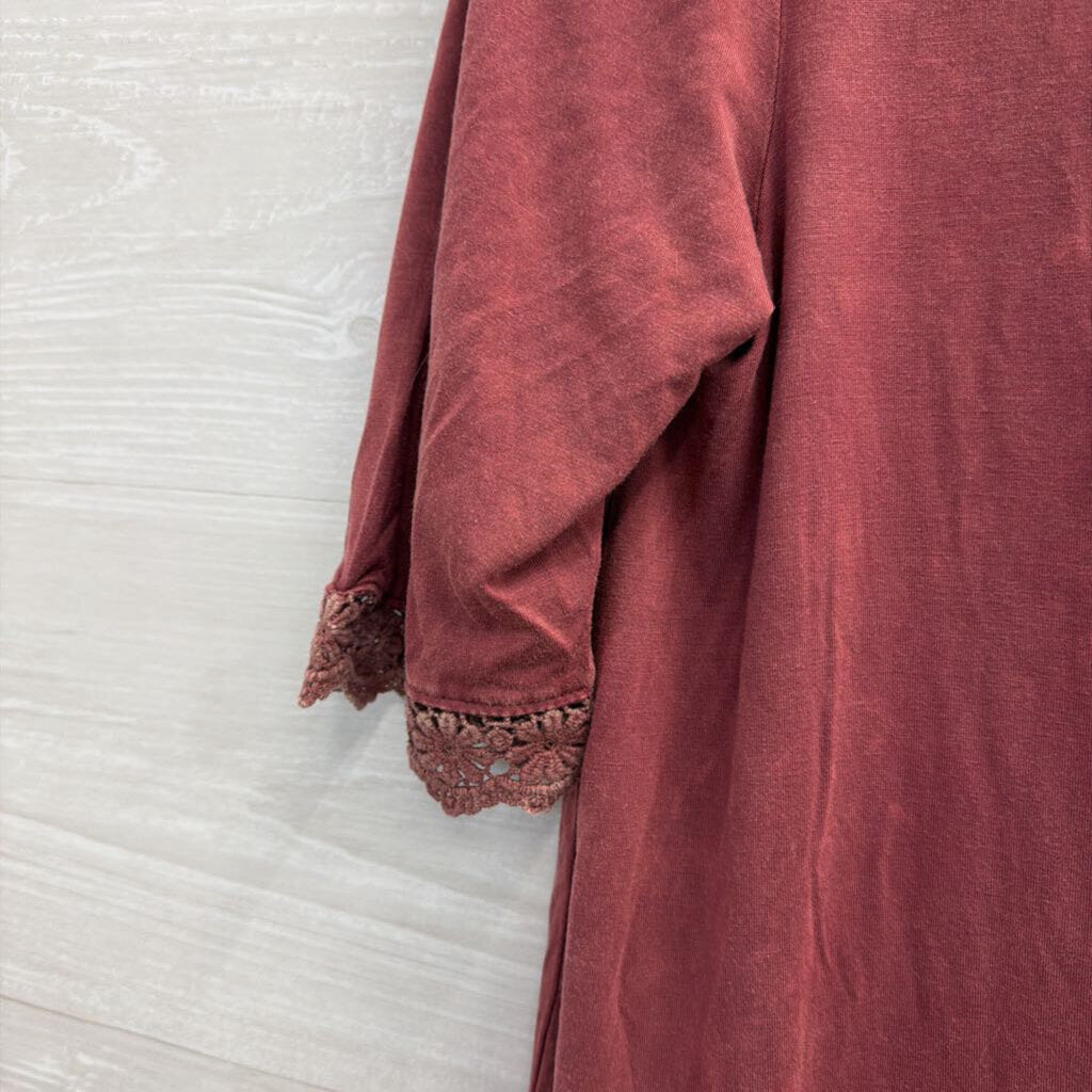 Altar'd State Mauve Long Sleeve Dress Small