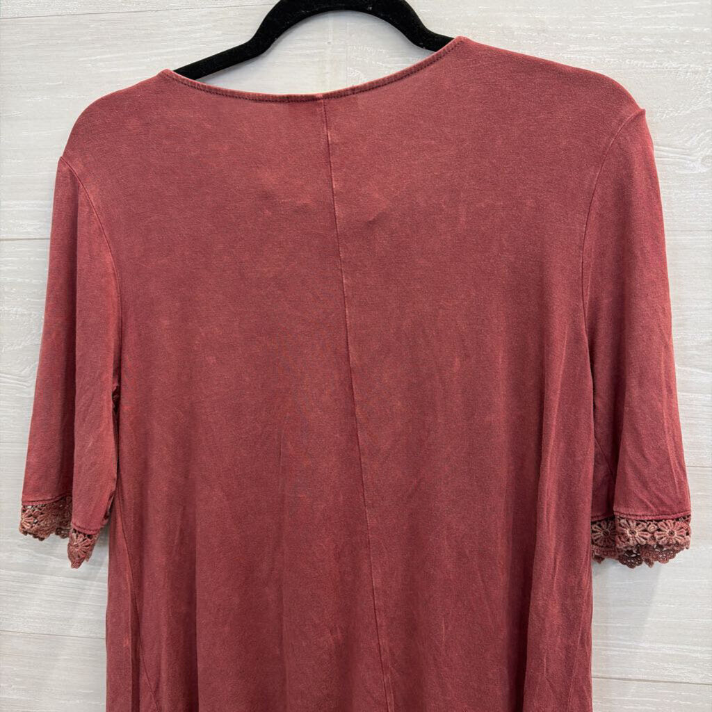 Altar'd State Mauve Long Sleeve Dress Small