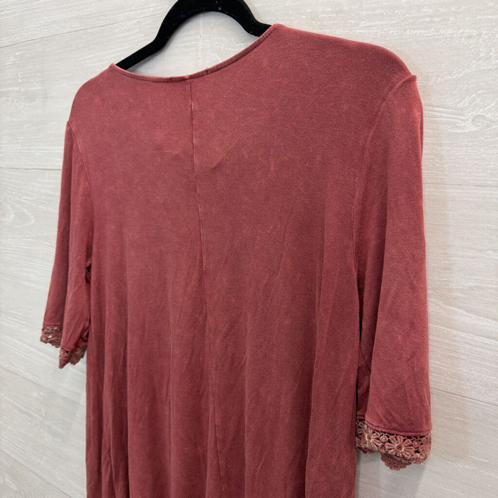 Altar'd State Mauve Long Sleeve Dress Small