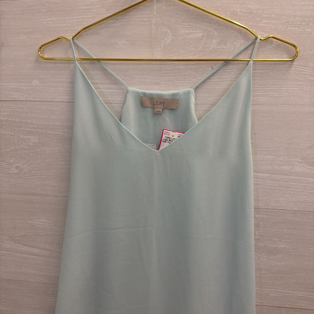 Loft Light Blue V Neck Tank Top Small