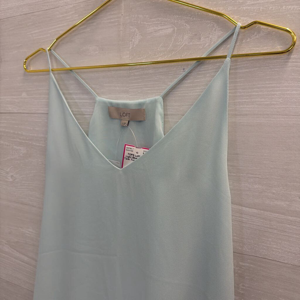 Loft Light Blue V Neck Tank Top Small