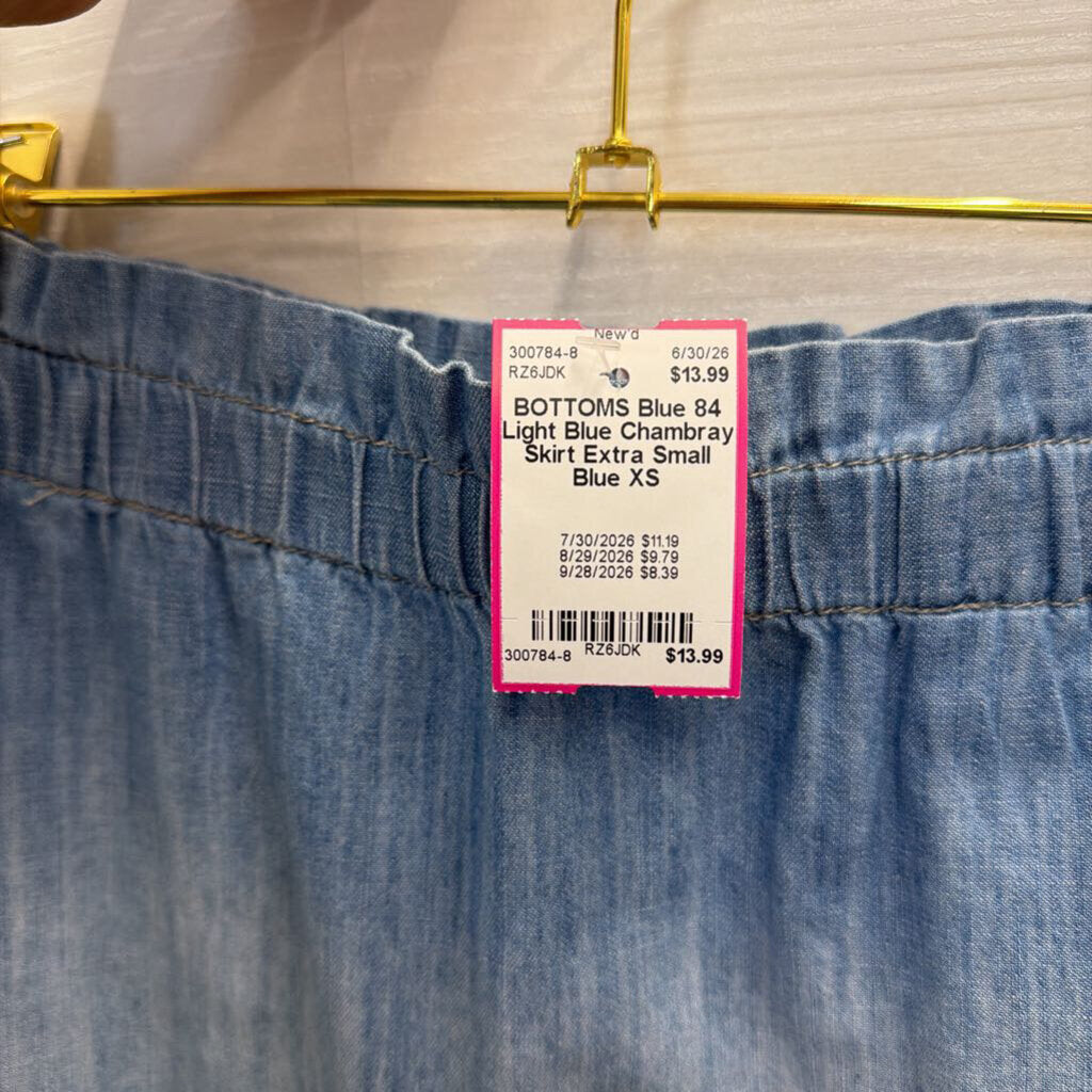 Light Blue Chambray Skirt Extra Small