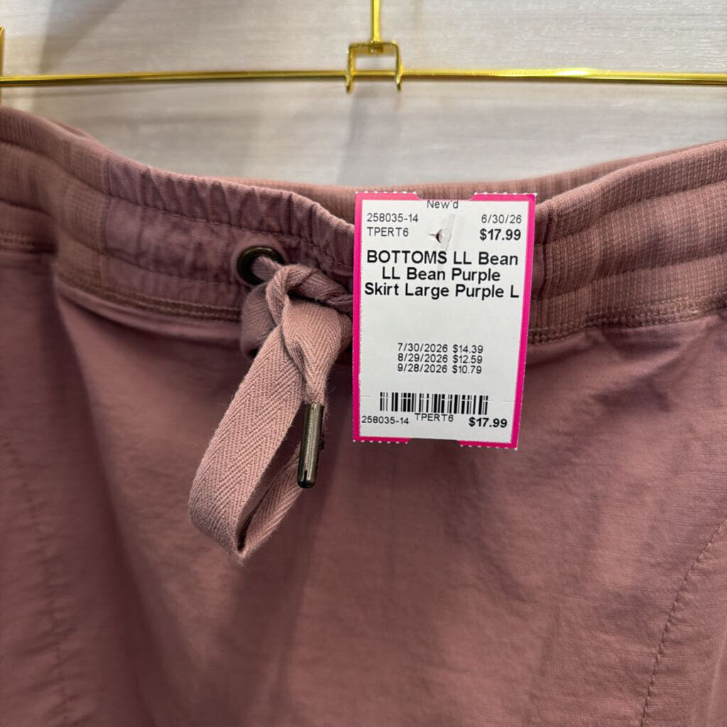 LL Bean Purple Skirt Large