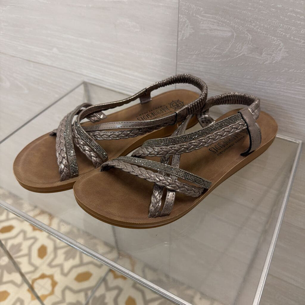 Harborsides Grey Strappy Janessa Sling Sandals 7.5