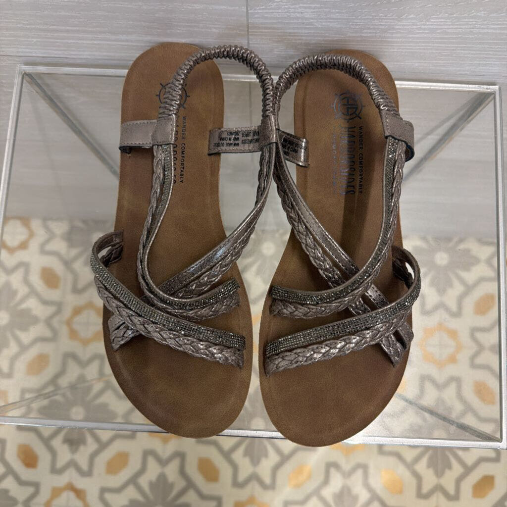 Harborsides Grey Strappy Janessa Sling Sandals 7.5
