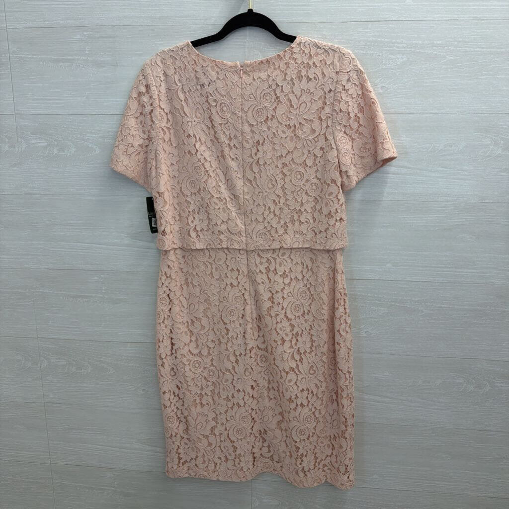 Ralph Lauren Pink Lace Short Sleeve Dress 10