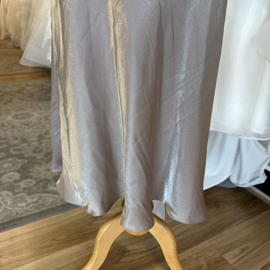 Alex Evenings Grey Lace Detail Long Formal Dress With Jacket 12 Petite