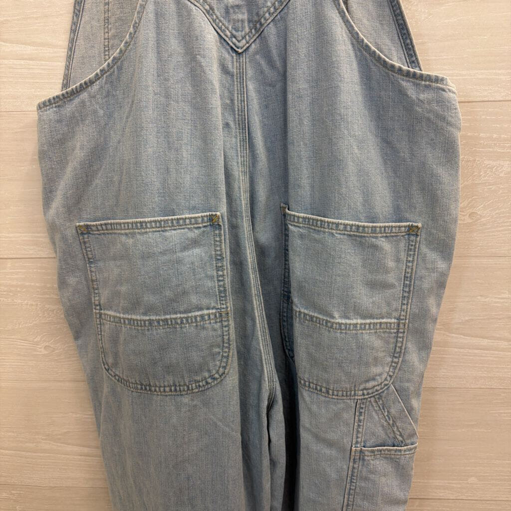 Outerknown Light Wash Denim Overalls Extra Large