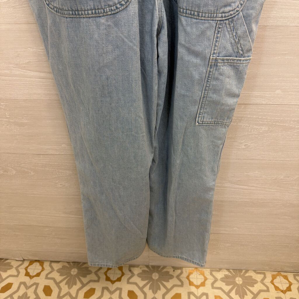 Outerknown Light Wash Denim Overalls Extra Large