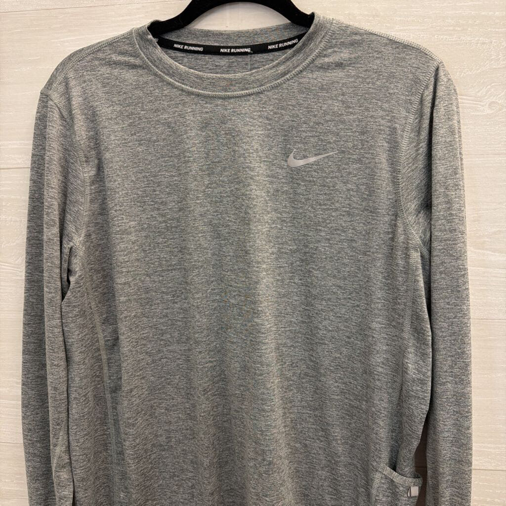 Nike Grey Long Sleeve Athletic Top Medium