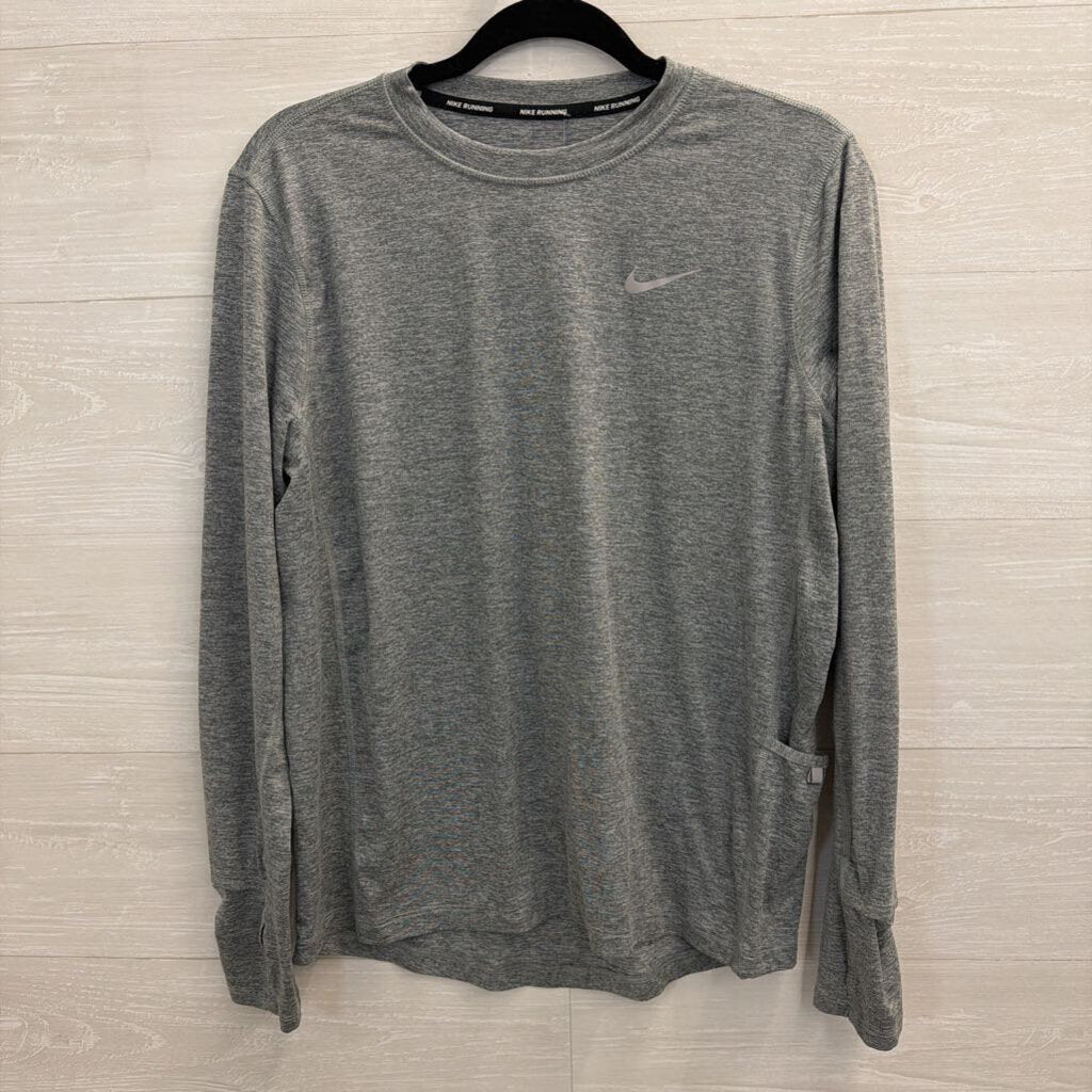 Nike Grey Long Sleeve Athletic Top Medium