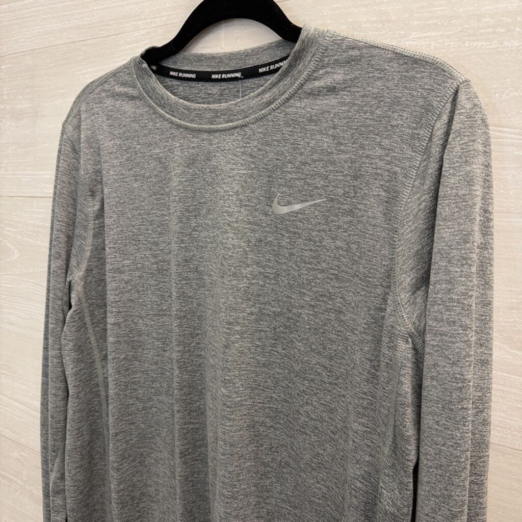 Nike Grey Long Sleeve Athletic Top Medium