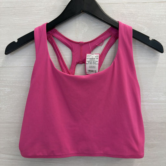 Lululemon Hot Pink Strappy Back Sports Bra 12