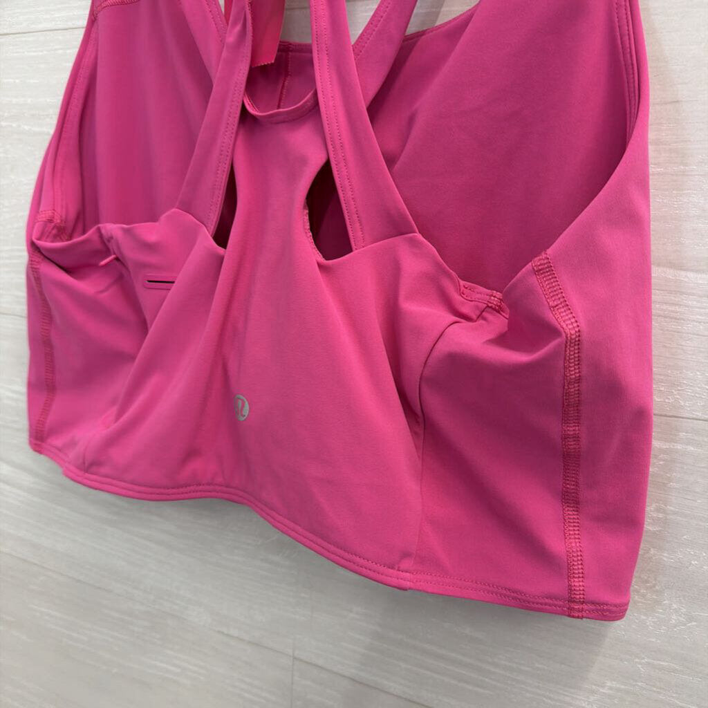 Lululemon Hot Pink Strappy Back Sports Bra 12