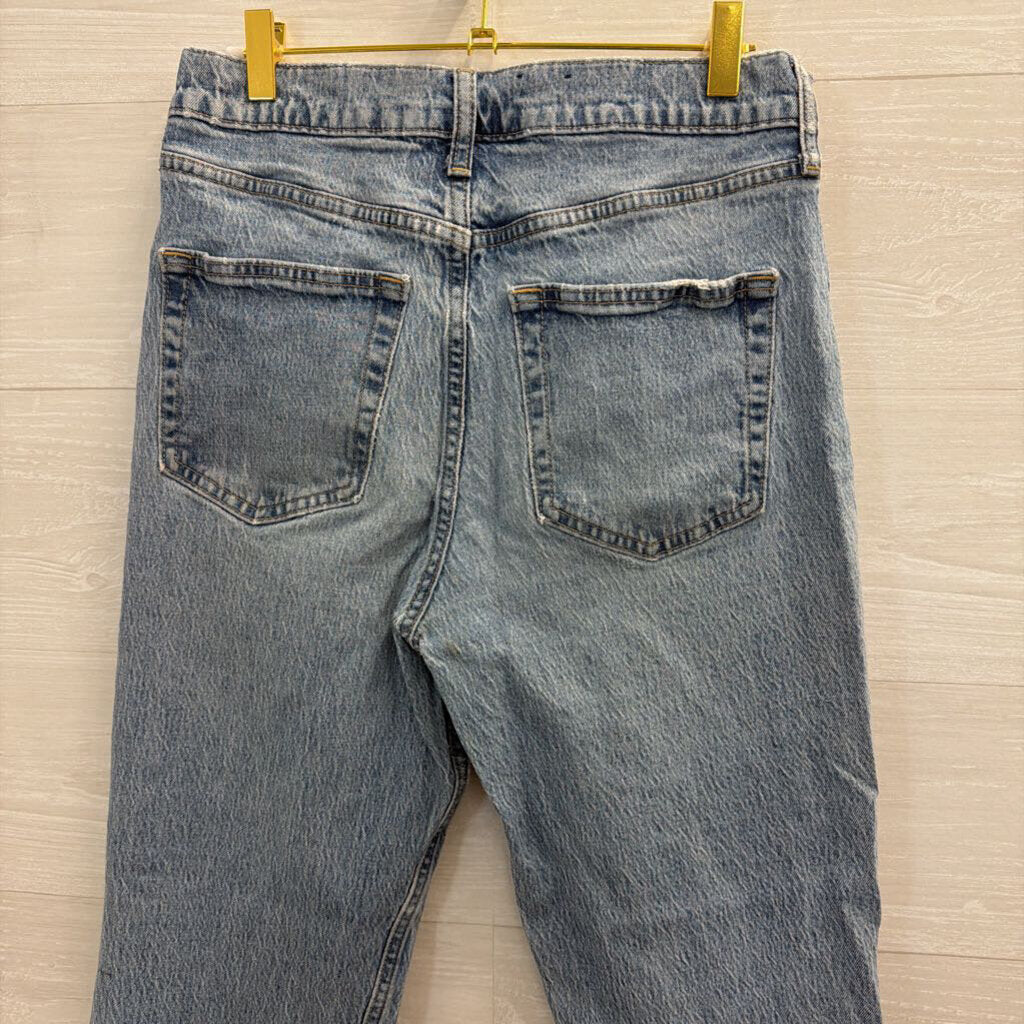 Gap Light Wash Sky High Straight Jeans 30