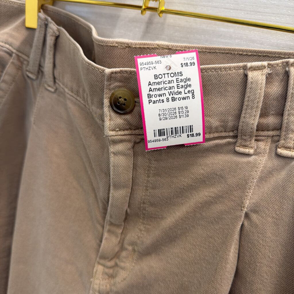 American Eagle Brown Wide Leg Pants 8