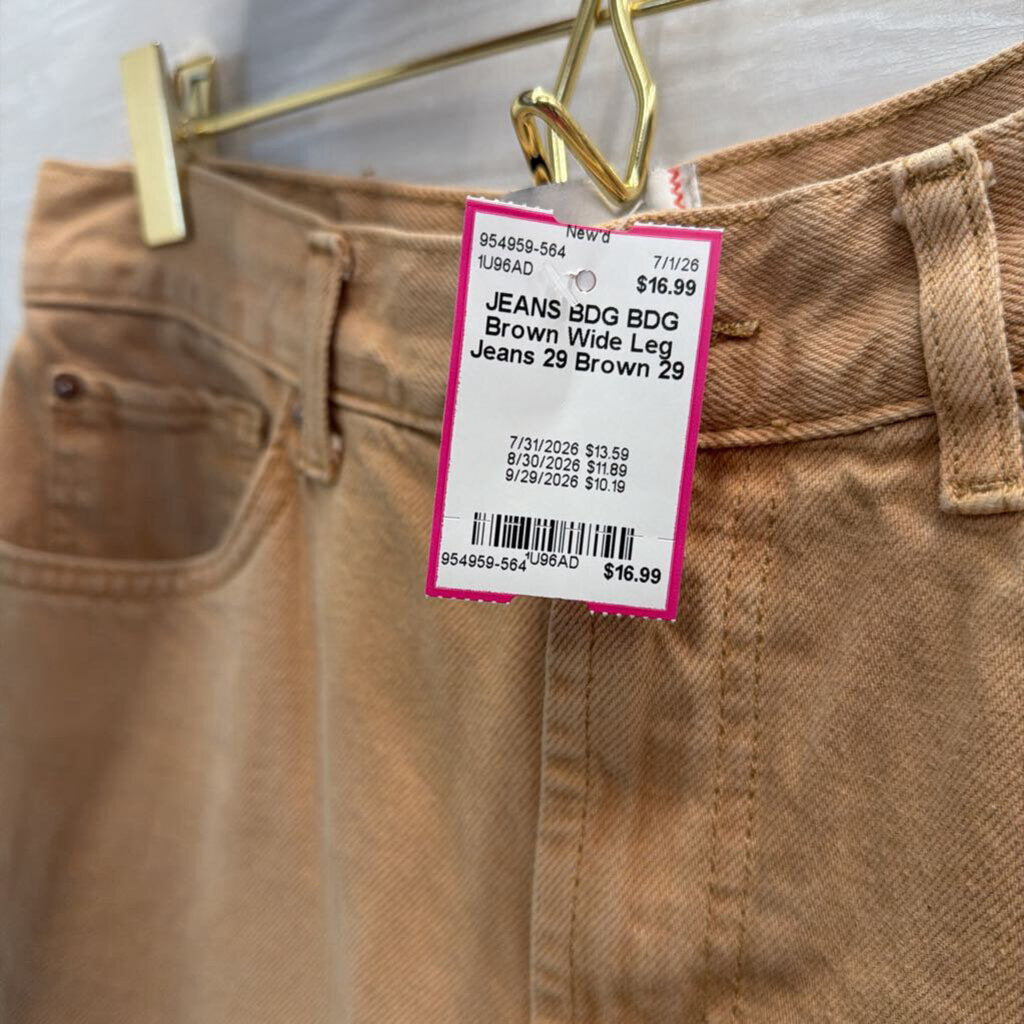 BDG Brown Wide Leg Jeans 29