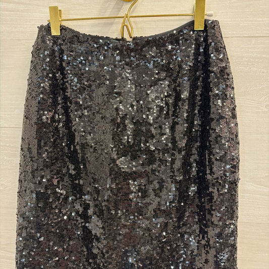 Ralph Lauren Black Sequin Skirt 6