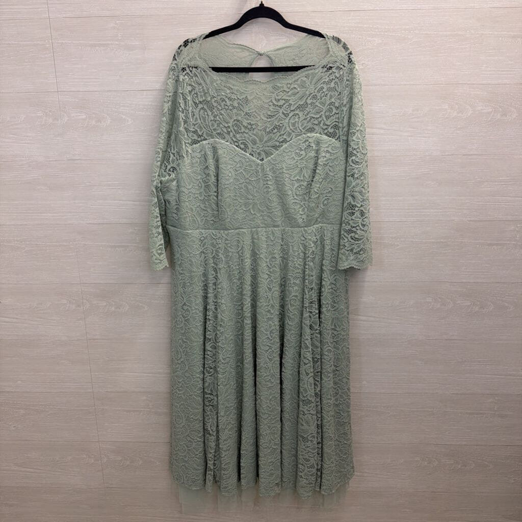 Torrid Mint Green Lace Long Sleeve Midi Dress 26