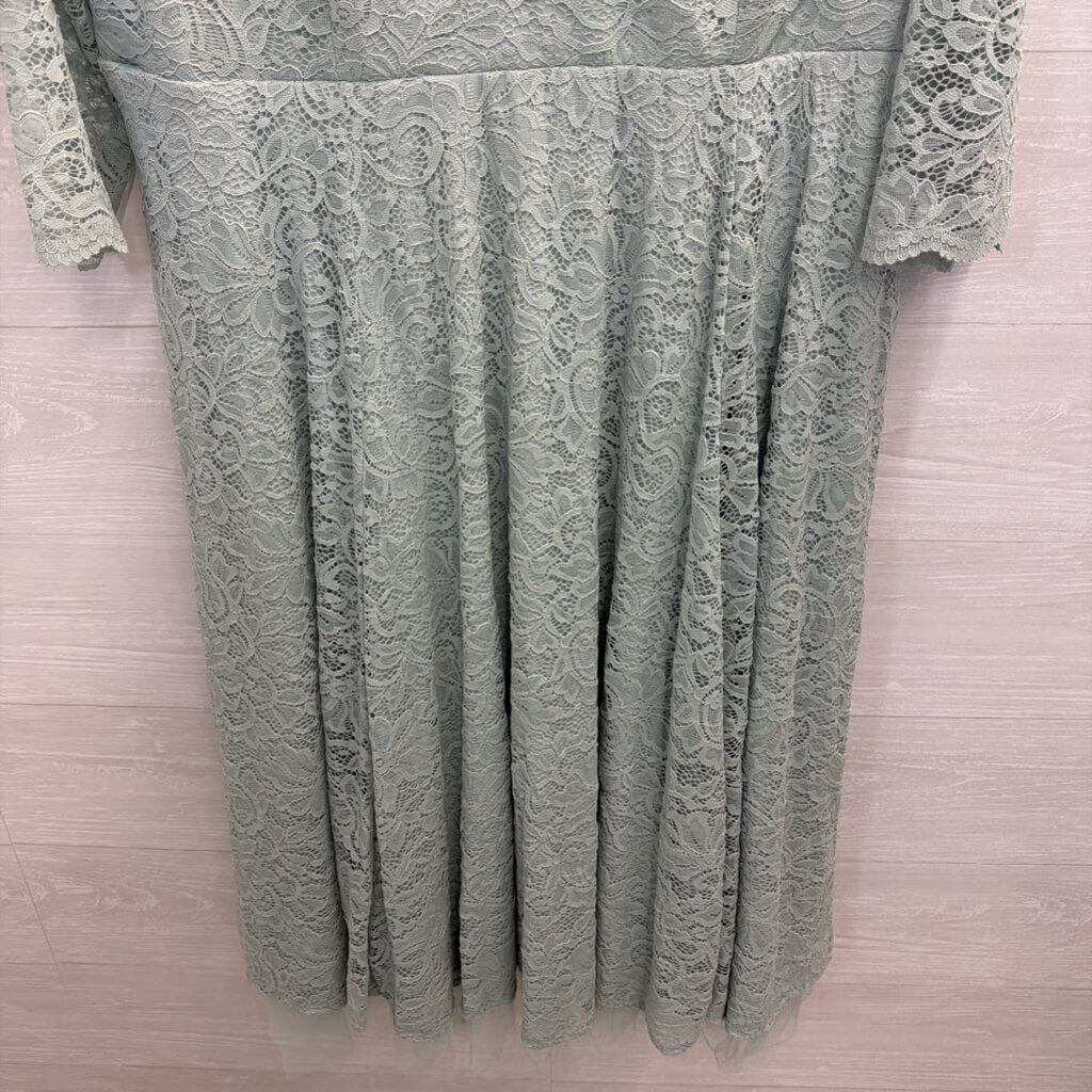Torrid Mint Green Lace Long Sleeve Midi Dress 26