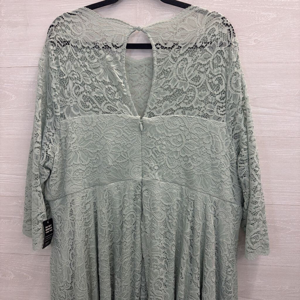 Torrid Mint Green Lace Long Sleeve Midi Dress 26