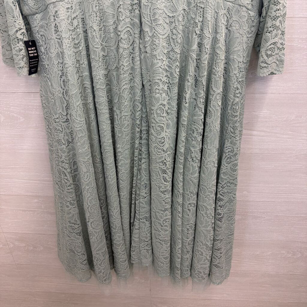 Torrid Mint Green Lace Long Sleeve Midi Dress 26