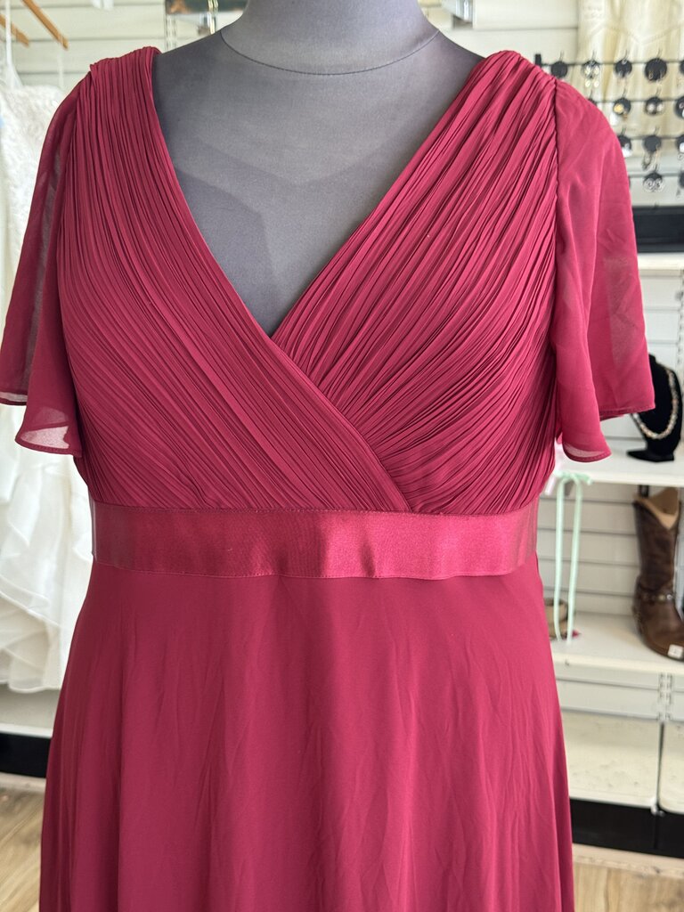 Ever Pretty Burgundy Short Sleeve Long Formal Dress 26 – newdsalem