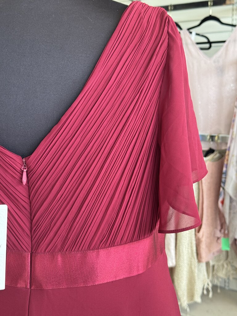 Ever Pretty Burgundy Short Sleeve Long Formal Dress 26