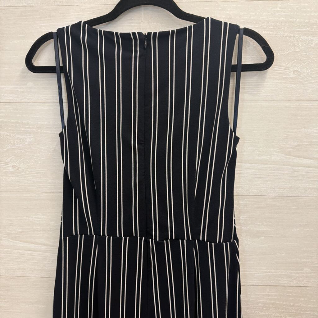 Navy/ White Striped Sleeveless Jumpsuit 0