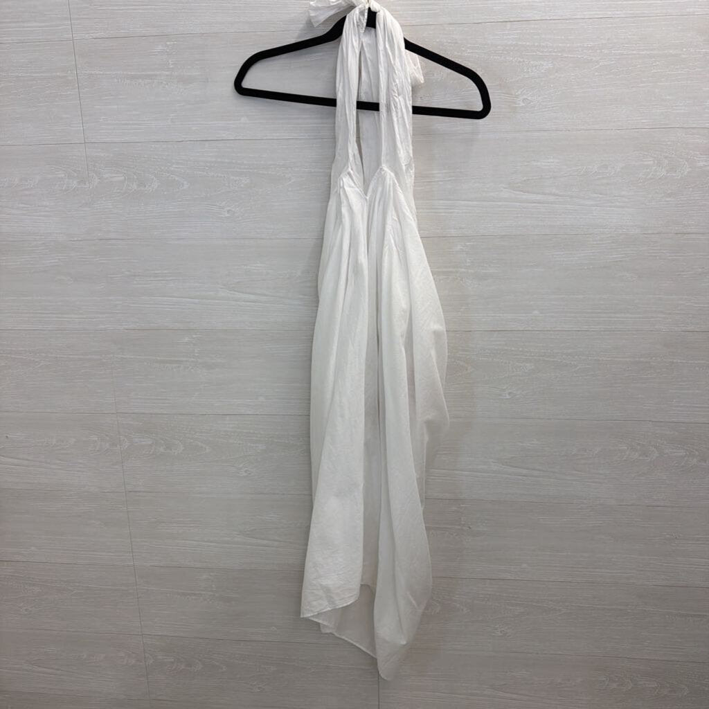 J Crew White 100% Cotton Convertible Beach Sarong Dress Small