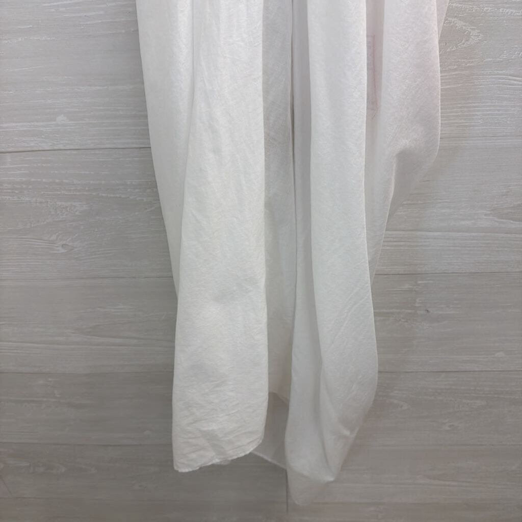 J Crew White 100% Cotton Convertible Beach Sarong Dress Small