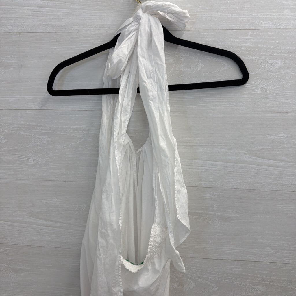 J Crew White 100% Cotton Convertible Beach Sarong Dress Small