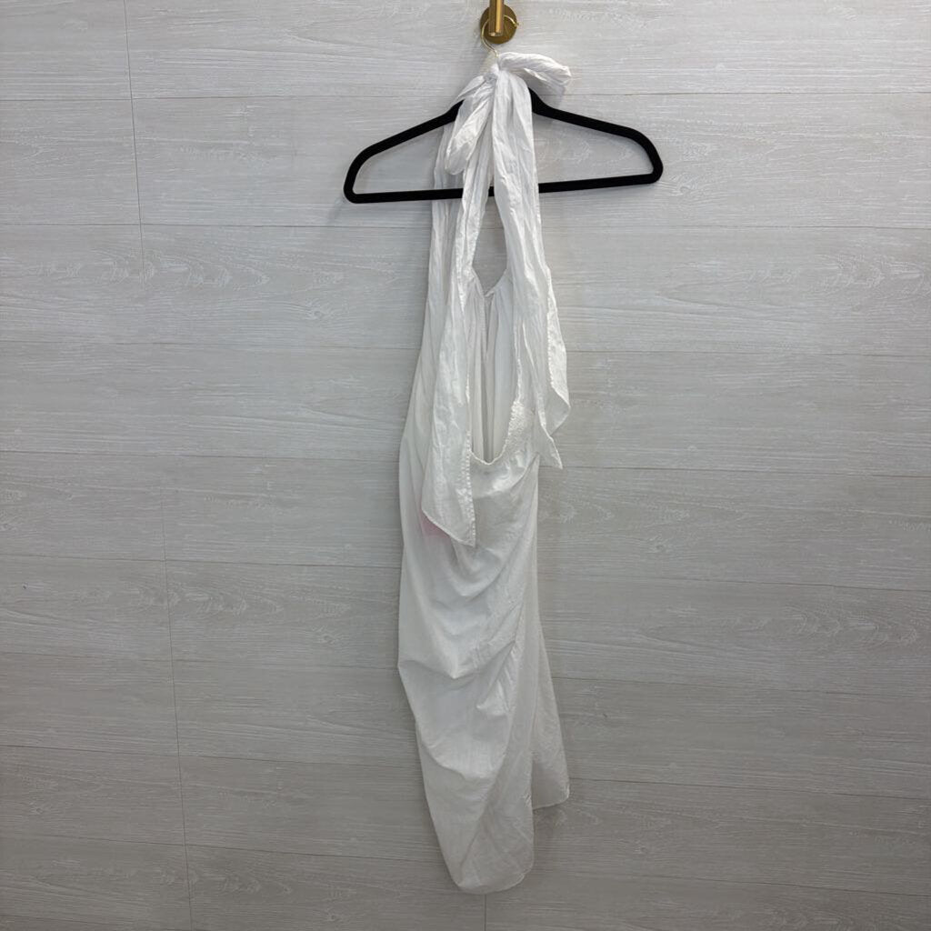 J Crew White 100% Cotton Convertible Beach Sarong Dress Small