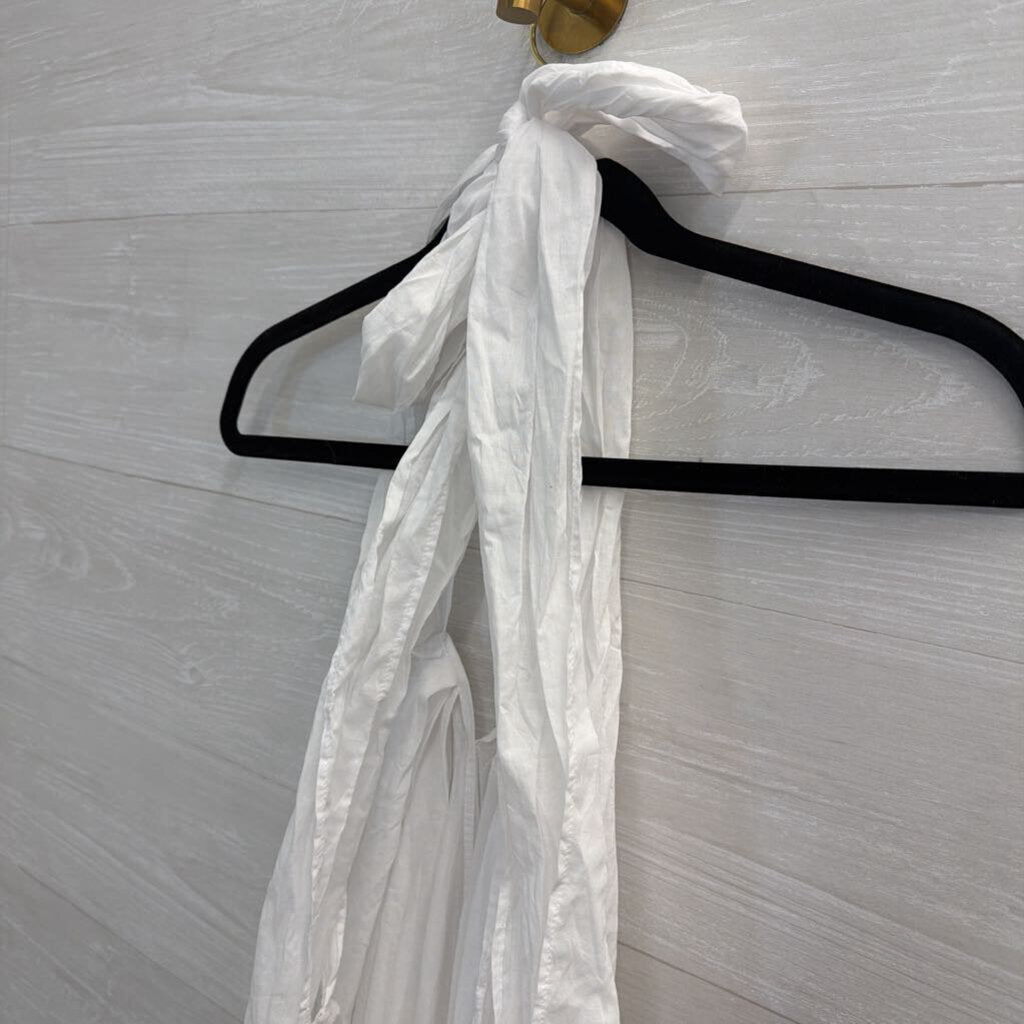 J Crew White 100% Cotton Convertible Beach Sarong Dress Small
