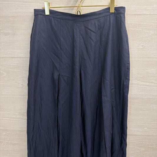 BCBG Navy Wide Leg Slit Pants Small