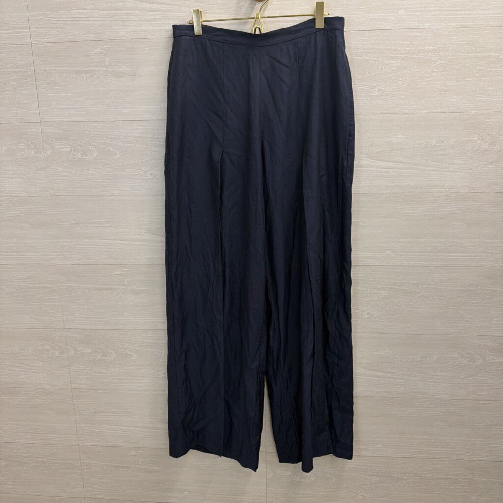 BCBG Navy Wide Leg Slit Pants Small