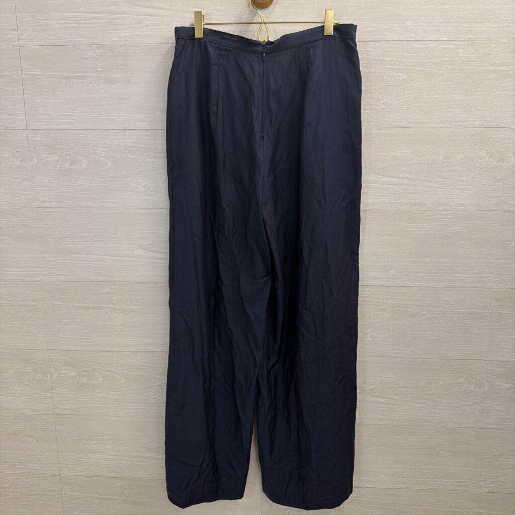 BCBG Navy Wide Leg Slit Pants Small