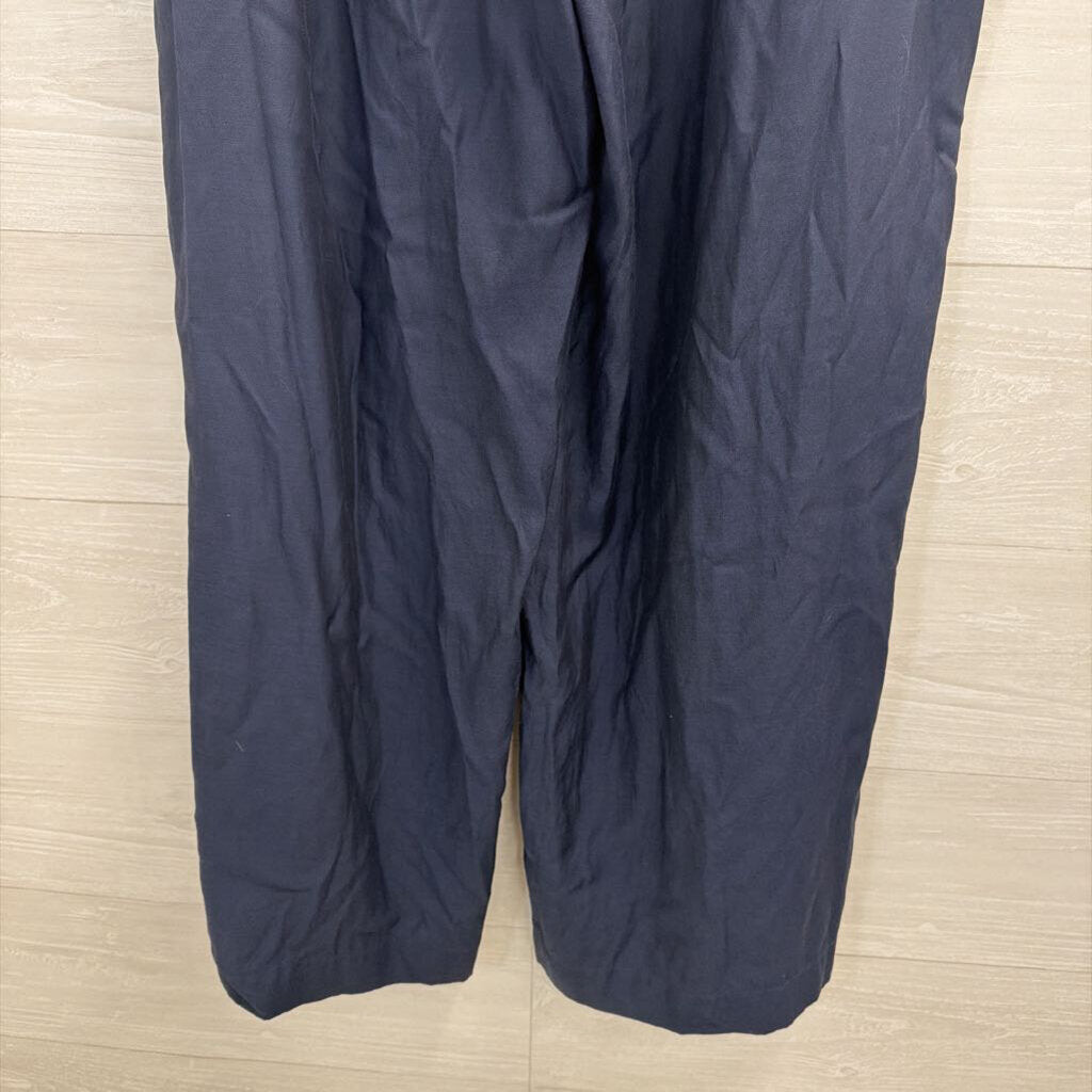 BCBG Navy Wide Leg Slit Pants Small