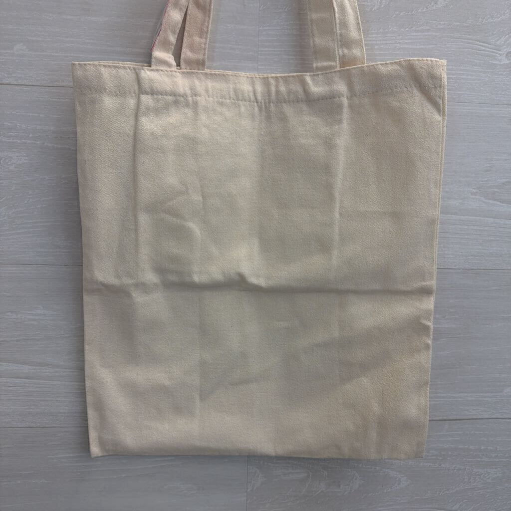 Beige/ Multi 'Reading Is When The Magic Happens' Canvas Tote Bag