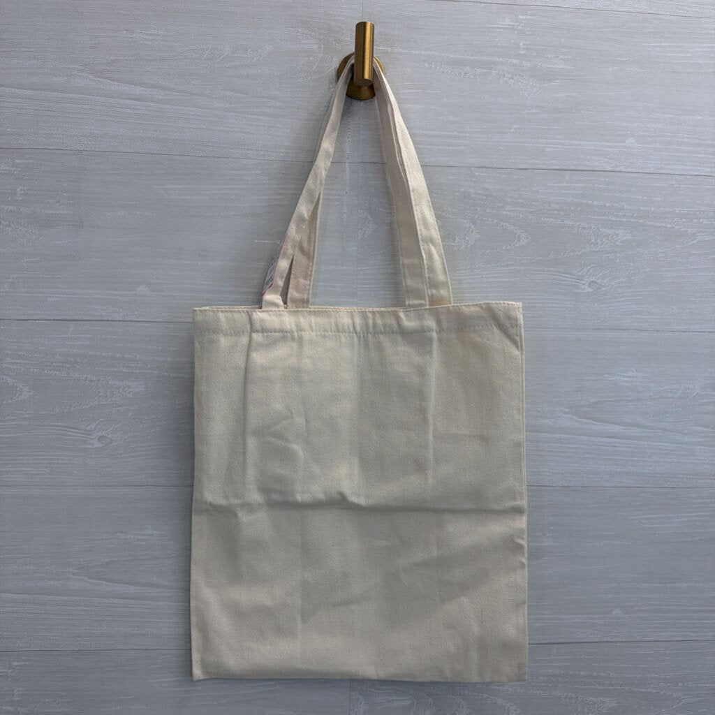 Beige/ Multi 'Reading Is When The Magic Happens' Canvas Tote Bag