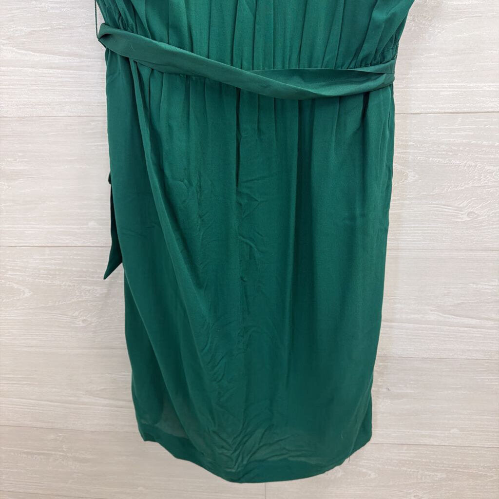 Maeve Green Short Sleeve Tie Waist Dress Small