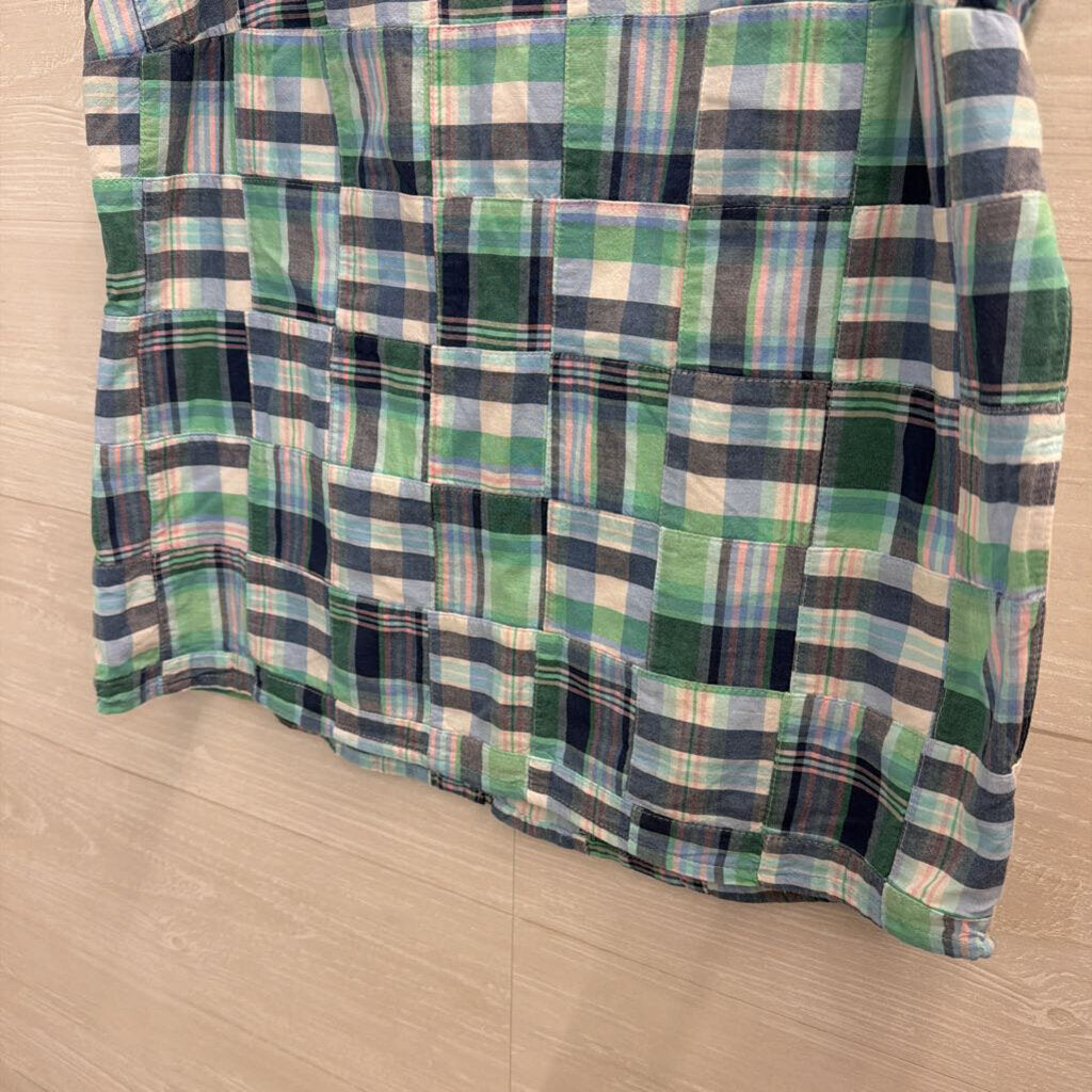 Talbots Blue/ Green Plaid Tank Top Small Petite