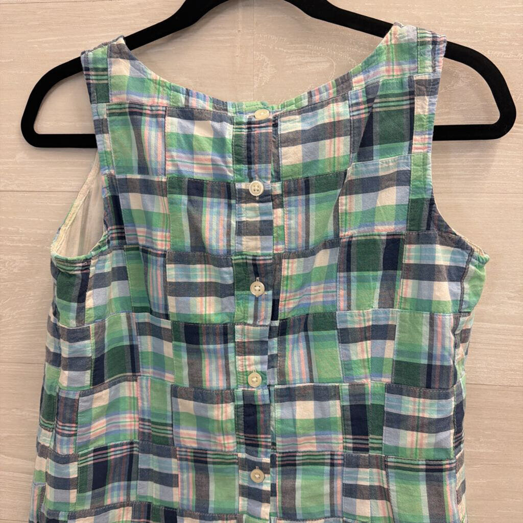 Talbots Blue/ Green Plaid Tank Top Small Petite
