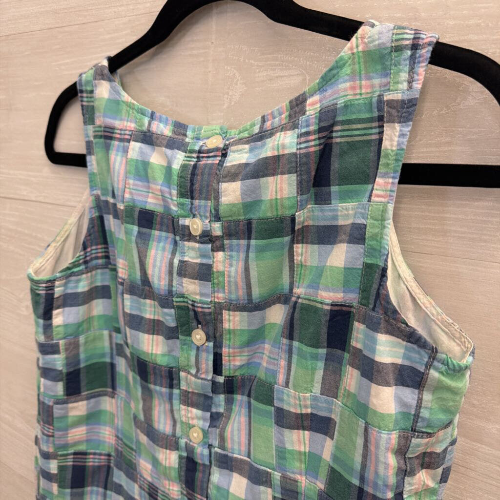 Talbots Blue/ Green Plaid Tank Top Small Petite