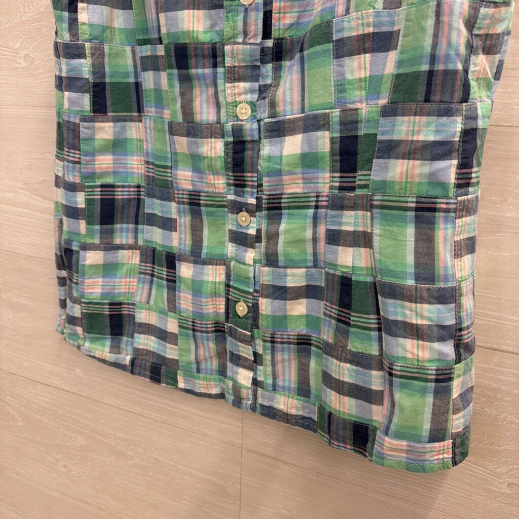 Talbots Blue/ Green Plaid Tank Top Small Petite