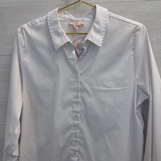 Como Vintage White Long Sleeve Button Down Top Extra Large