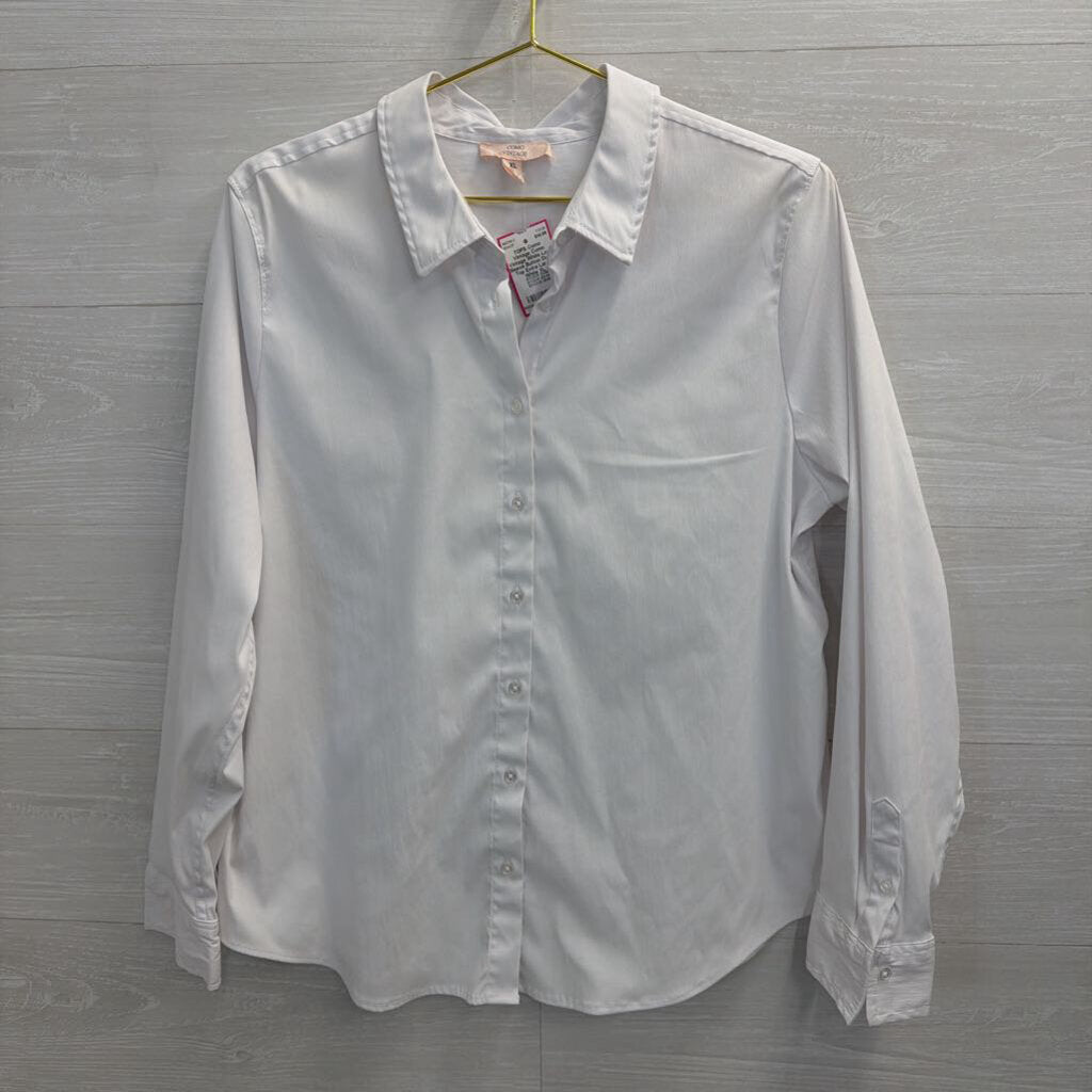 Como Vintage White Long Sleeve Button Down Top Extra Large