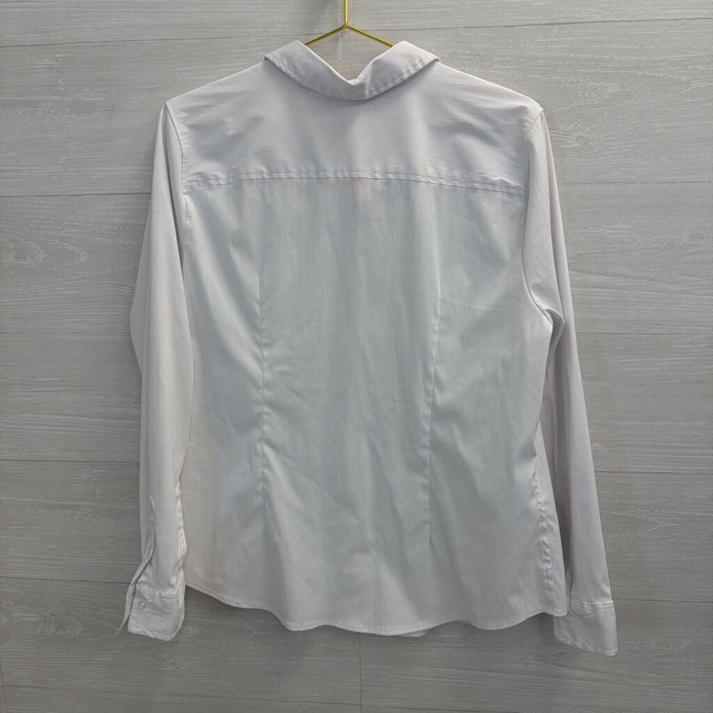 Como Vintage White Long Sleeve Button Down Top Extra Large