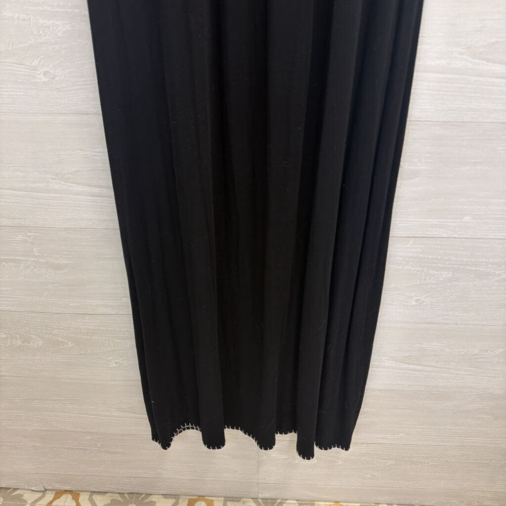 Grace Dresses Black/ Multi Embroidered Sleeveless Maxi Dress Small